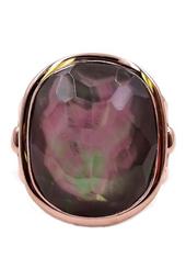 18K Rose Gold Vermeil Doublet Mother of Pearl Statement Ring