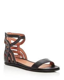 Women's Larisa Leather Ankle Strap Demi Wedge Sandals