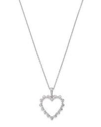 Diamond Heart Pendant Necklace in 14K White Gold, 0.20 ct. t.w. - 100% Exclusive
