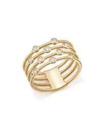 Diamond Multi-Row Ring in 14K Yellow Gold, 0.25 ct. t.w. - 100% Exclusive