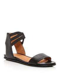 Women's Lark-May Leather Ankle Strap Demi Wedge Sandals