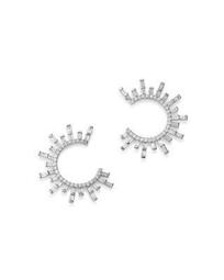 Diamond Sunburst Statement Earrings in 14K White Gold, 0.75 ct. t.w. - 100% Exclusive