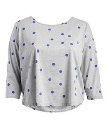 Women's Plus Size Polka Dots Lightweight Sweatshirt Top