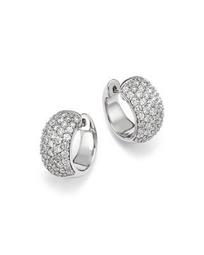 Diamond Huggie Hoop Earrings in 14K White Gold, 2.0 ct. t.w. - 100% Exclusive