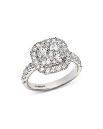 Diamond Cluster Ring in 14K White Gold, 1.95 ct. t.w. - 100% Exclusive