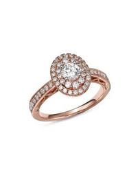 Diamond Double Halo Engagement Ring in 14K Rose Gold, 1.0 ct. t.w. - 100% Exclusive