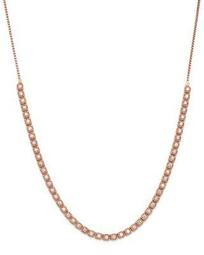 Diamond Frontal Box Chain Bolo Necklace in 14K Rose Gold, 2.0 ct. t.w. - 100% Exclusive