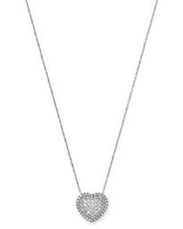Pavé Diamond Heart Pendant Necklace in 14K White Gold, 1.0 ct. t.w. - 100% Exclusive