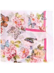 butterfly padlock printed neck scarf