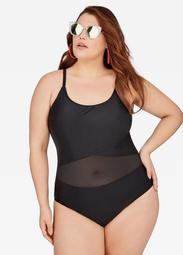Mesh Inset One Piece