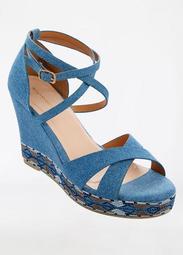 Strappy Wedge Sandal Wide Width