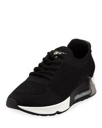 Lucky Leather-Trim Knit Sneakers