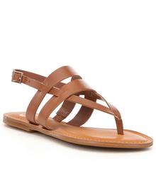 GB Date-Night Double Band Leather Thong Sandals