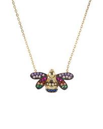 Multi Color Bee Pendant Necklace, 15" - 100% Exclusive