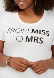 plus size from miss to mrs graphic tee