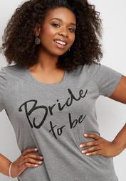 plus size bride to be graphic tee
