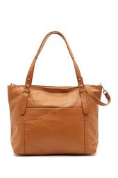 Newark Stitched Leather Shoulder Bag