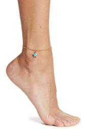 Semi-Precious Turquoise Star Anklet