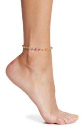 Semi-Precious Beaded Chain Anklet
