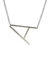 Rhodium Plated XL Initial Necklace