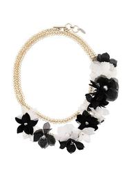 flower embellished necklace