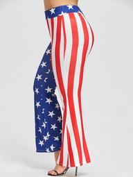 Plus Size Patriotic American Flag Pants