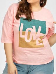 Plus Size Love Graphic T-Shirt