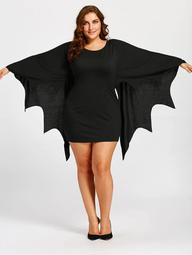 Bat Wings Plus Size Tunic Dress