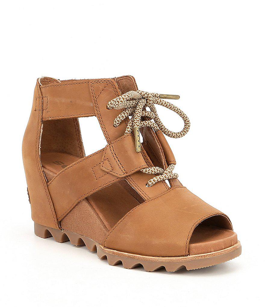 joanie lace up wedge sandal