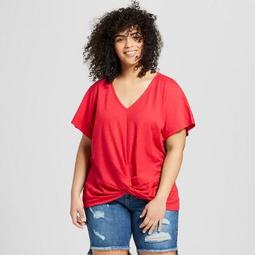 Women's Plus Size Short Sleeve Wrap Front T-Shirt - Universal Thread™