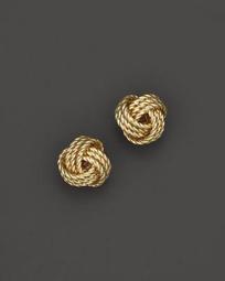 14K Yellow Gold Twisted Love Knot Earrings - 100% Exclusive