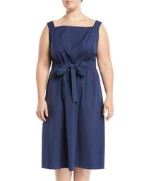 Lorelei Tie-Waist Sleeveless Dress, Plus Size