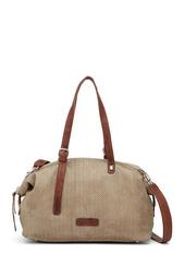 Bel Air Snake Embossed Leather Rounded Satchel