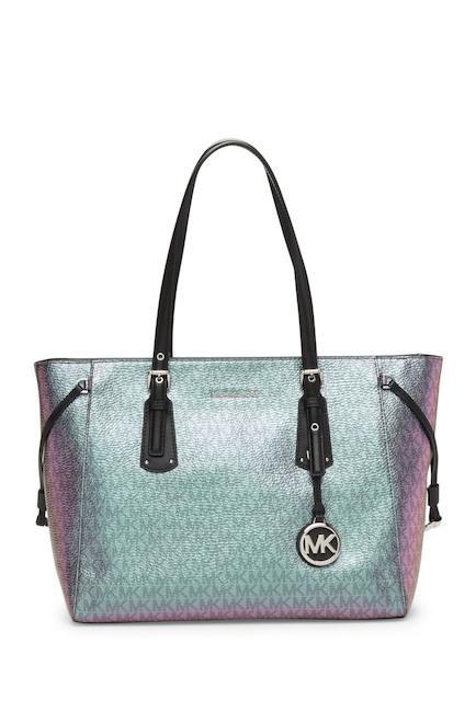 MICHAEL Michael Kors Voyager Iridescent MK Signature Logo Bag | Shop