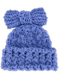 knitted bow beanie