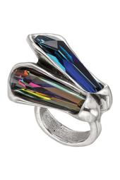 Meteor Freeform Blue Swarovski Crystal Ring