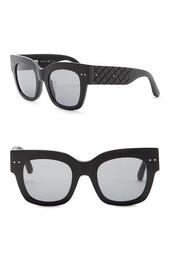49mm Studded Square Sunglasses