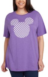 Mickey Mouse Icon Plus Size T-Shirt Purple
