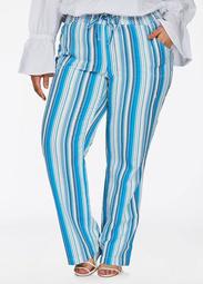 Multi Striped Linen Pant