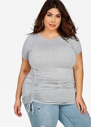 Ruched Side Tunic Tee