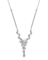 Pavé Diamond Leaf Necklace in 14K White Gold, 1.10 ct. t.w. - 100% Exclusive