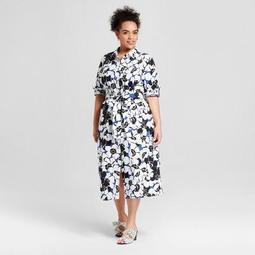 plus size midi shirt dress