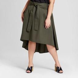 Women's Plus Size Tie Front Midi Skirt - Who What Wear™