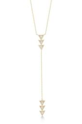 14K White Gold Diamond Emily Sarah Lariat Necklace - 0.14 ctw