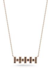 14K Rose Gold Black Diamond Reese Brooklyn Necklace - 0.18 ctw