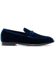 Blue Marti velvet loafers