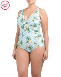 Plus Ruched One-piece Swimsuit
