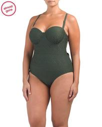 Plus Caged Back One-piece Swimsuit