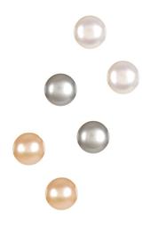10-11mm Freshwater Pearl Stud Earrings - Set of 3