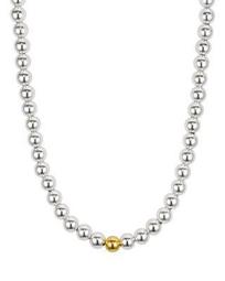 8mm Sterling Silver Beaded Necklace - 100% Exclusive